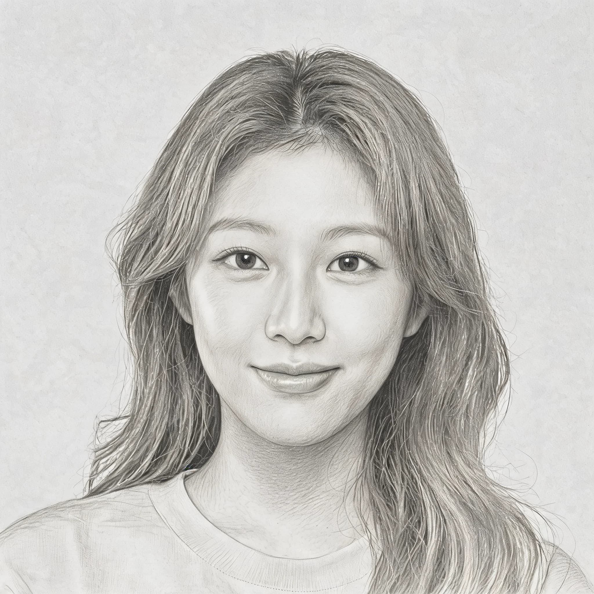 Before and after portrait photo converted into a realistic pencil sketch
