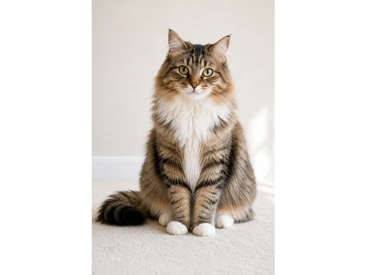 Original cat photo before AI outline conversion.